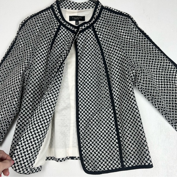 Talbots | single snap jacket blazer style eyelet 3/4 sleeve lightweight career - Picture 4 of 15